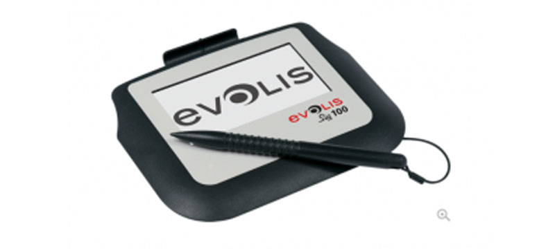 Bảng chữ ký điện tử đơn sắc SIG100 của hãng Evolis