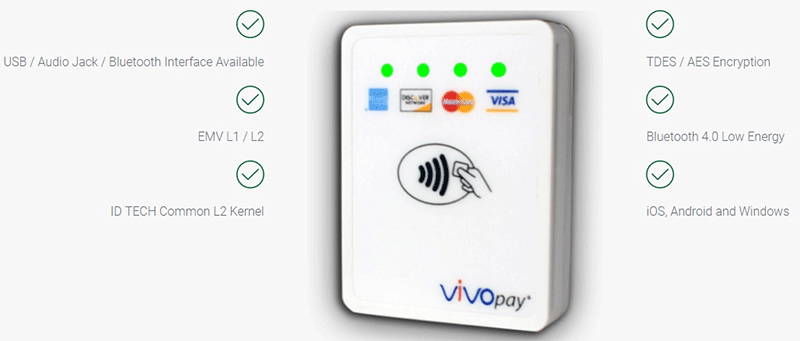 Đầu đọc thẻ thanh toán NFC IDTECH VIVOPAY VP3300