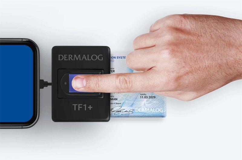 Đầu đọc vân tay kết hợp thẻ thông minh Dermalog TF1+