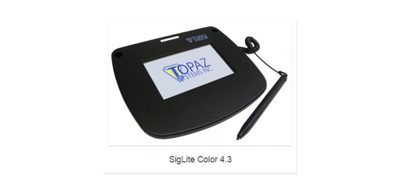 Bảng chữ ký điện tử Color LCD Pads của hãng Topaz Systems (Mỹ)
