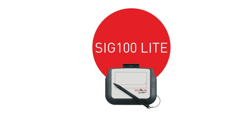 Bảng chữ ký điện tử SIG100 LITE không cần màn LCD của hãng Evolis (Pháp)