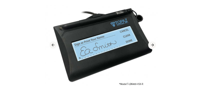 Bảng chữ ký điện tử SigLite LCD Pads của hãng Topaz (Mỹ)