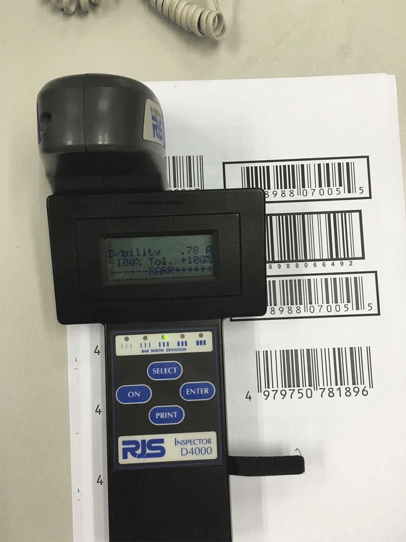 Máy kiểm tra chất lượng mã vạch RJS D4000 Auto-Optic