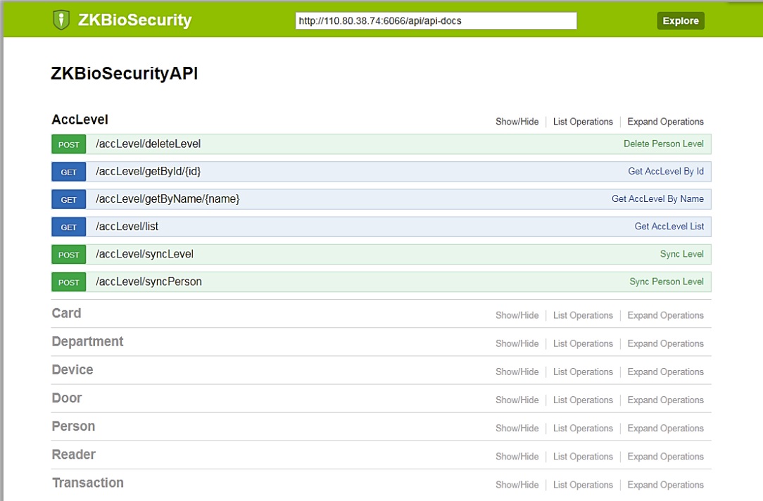 Download và tài liệu HDSD tích hợp ZKBioSecurity 3rd Party API