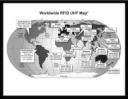 Bảng quy chuẩn về tần số UHF sử dụng cho các quốc gia do GS1 phát hành