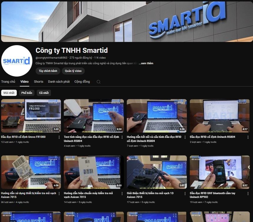 Kênh Youtube chính thức của Smartid đạt mốc 1000 video