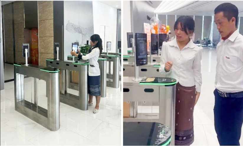 Unitel Lao sử dụng cổng kiểm soát phân làn và thiết bị nhận diện khuôn mặt ZKTeco