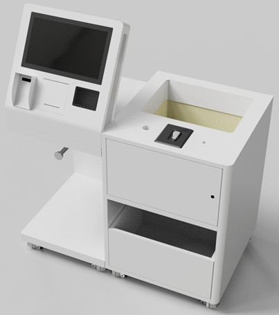 Quầy tự check out tại cửa hàng bằng QR Code và RFID SSM2421-03A