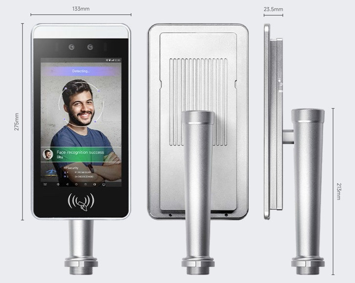 Thiết bị kiểm soát ra vào sinh trắc học khuôn mặt hỗ trợ đọc CCCD Android FaceAI08