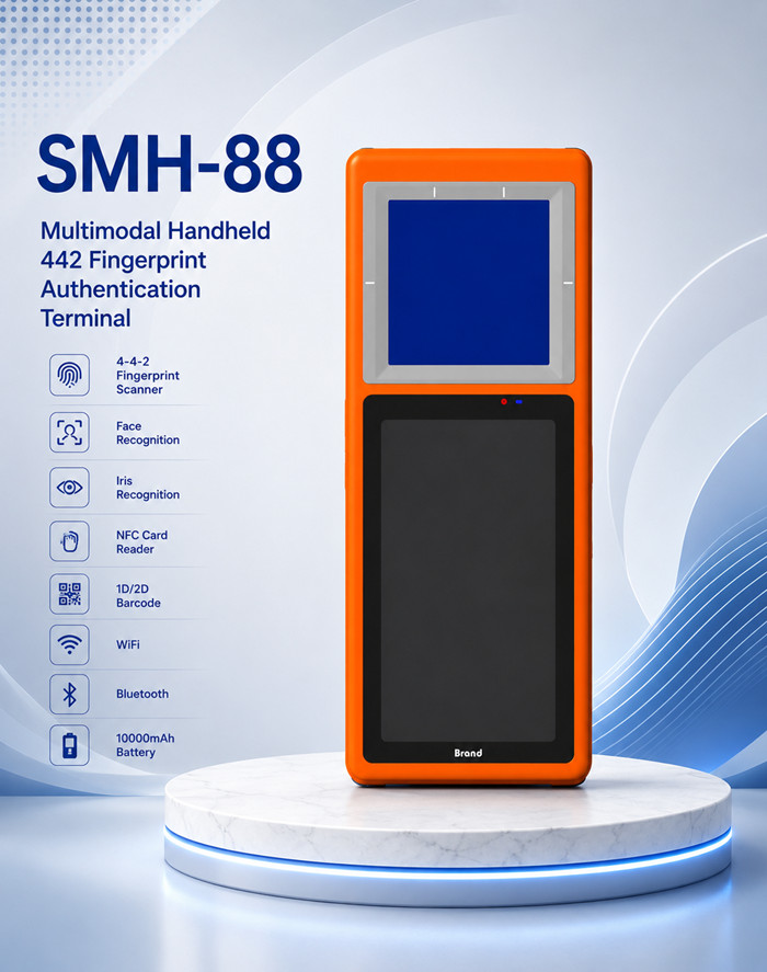 Thiết bị xác thực sinh trắc học cầm tay đa phương thức SMH-88