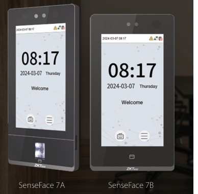 Thiết bị kiểm soát ra vào sinh trắc học đa phương thức tích hợp Video Intercom ZKTeco Senseface 7A