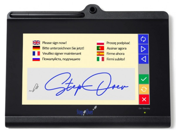 Bàn ký điện tử màn hình màu 10 inch và xem trực tiếp file ký StepOver duraSign Pad 10.0