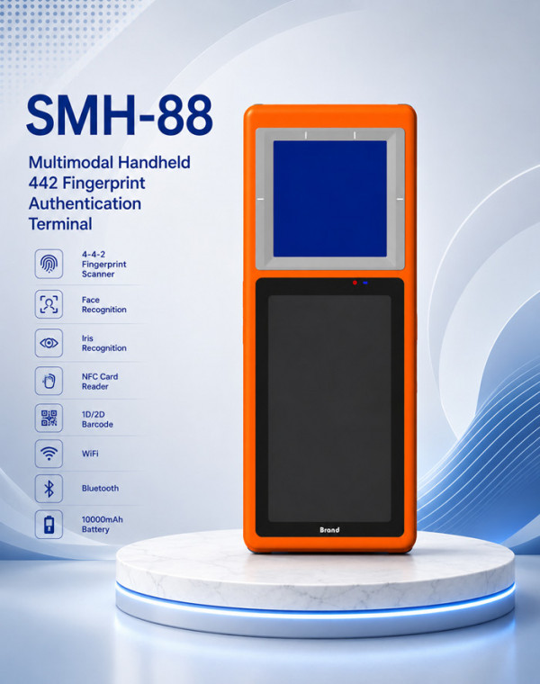 Thiết bị xác thực sinh trắc học cầm tay đa phương thức SMH-88