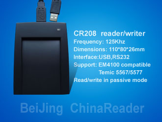 Đầu đọc thẻ RFID 125 Khz CR208 chuẩn USB/ RS232